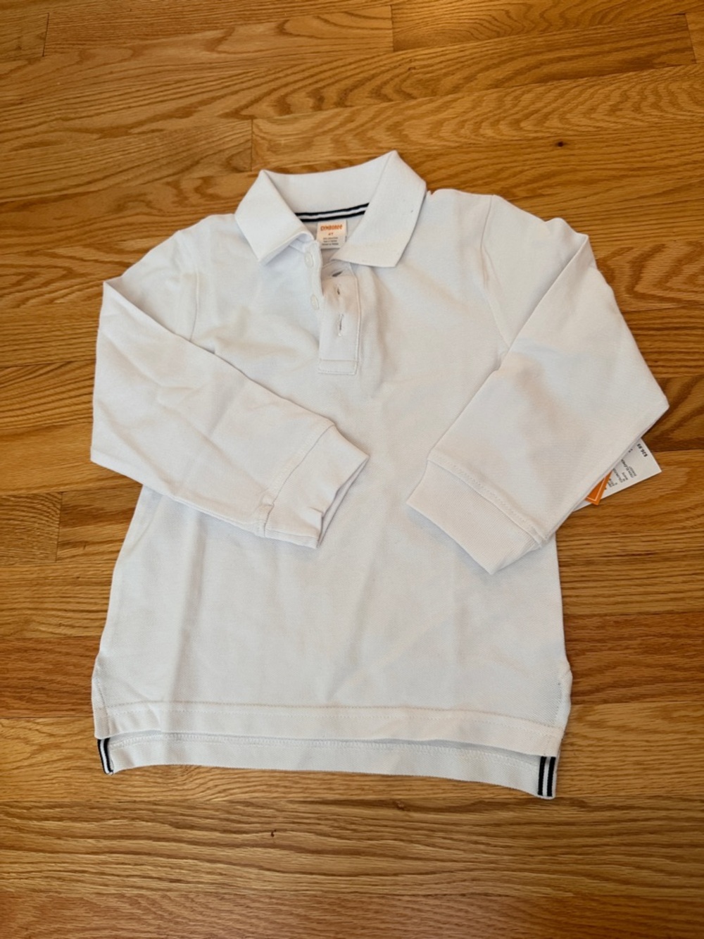 Gymboree Toddler Boys White Long Sleeve Polo Shirt NWT 4T